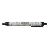 Elegante  munt grijs toile de jouy zwarte inkt pen (Bodem)