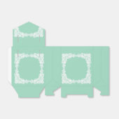 Elegante munt groen & wit kant gunst doos bedankdoosjes (Uitgevouwen)