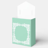 Elegante munt groen & wit kant gunst doos bedankdoosjes (Geopend)