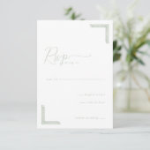 Elegante Munt RSVP Kaart (Staand voorkant)