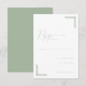 Elegante Munt RSVP Kaart (Voorkant / Achterkant)