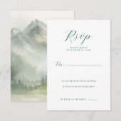 Elegante Munt RSVP-kaart RSVP Kaartje (Voorkant / Achterkant)