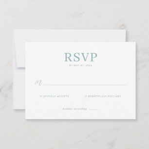 Elegante Munt RSVP-kaart RSVP Kaartje