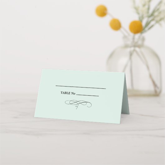 Elegante munt | Zwarte Tafel Plaats Kaart Plaatskaartje (Voorkant)