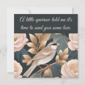 Elegante Mus Stoffig Roze en Gouden Bloemen (Achterkant)