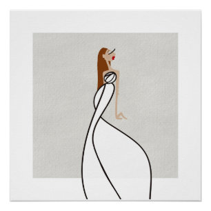 Elegante Muse Flow 1 Glam Modekunst Perfect Poster
