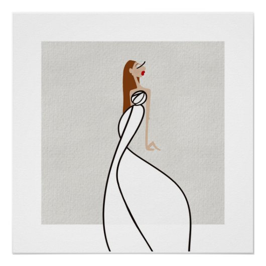 Elegante Muse Flow 1 Glam Modekunst Perfect Poster (Voorkant)