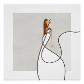 Elegante Muse Flow 3 Glam Mode Kunst Perfect Poster (Voorkant)
