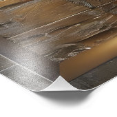 Elegante muur nep planken foto afdruk (Hoek)