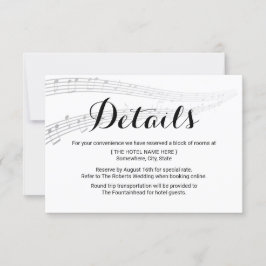 Elegante Muziek Huwelijksdetails Accommodaties Kaart