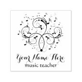 Elegante muziek logo zwart-wit  zelfinktende stempel (Design)