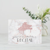 Elegante muziek piano recital kaart (Staand voorkant)