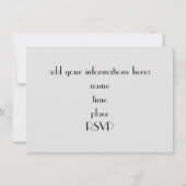 Elegante muziek piano recital kaart (Achterkant)