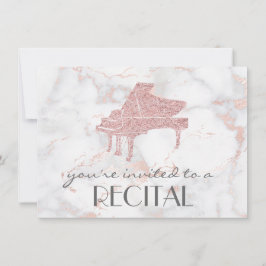 Elegante muziek piano recital kaart