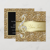 Elegante muziek Treble Clef Symphony Concert Overw Kaart (Voorkant / Achterkant)