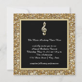 Elegante muziek Treble Clef Symphony Concert Overw Kaart (Achterkant)