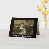 Elegante  muziek Verjaardag Humor Kaart (Gele Bloem)