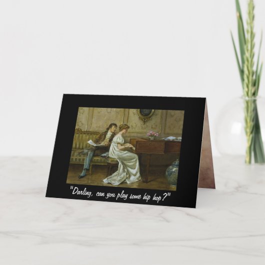 Elegante  muziek Verjaardag Humor Kaart (Voorkant)