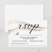 Elegante muziekbruiloftslied verzoek RSVP Kaartje (Voorkant / Achterkant)