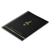 Elegante muziekdocent Kantoor Treble Clef Modern Notitieboek (Linkerzijde)