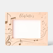 Elegante Muzieknoten Gepersonaliseerde naam Keepsa Gegraveerde Lijstjes (Voorkant)