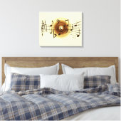 Elegante muzieknoten Muurcanvas Canvas Afdruk (Insitu (Slaapkamer))