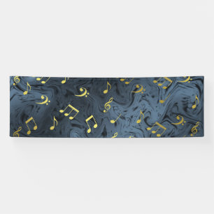 elegante muzieknoten spandoek