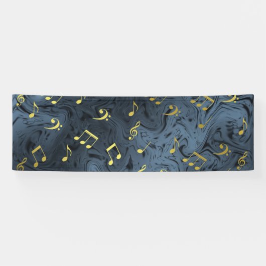 elegante muzieknoten spandoek (Horizontaal)