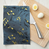 elegante muzieknoten theedoek (Quarter Fold)
