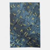 elegante muzieknoten theedoek (Verticaal)