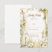 Elegante Muziektuin Bruiloft RSVP Kaartje (Voorkant / Achterkant)