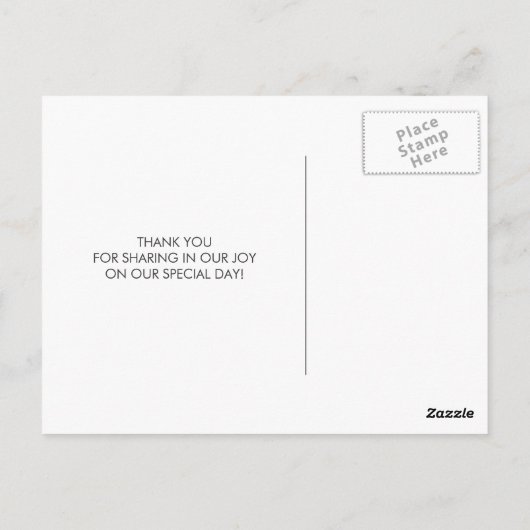 Elegante muzikale bruiloft bedankt briefkaart (Achterkant)