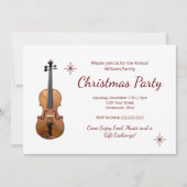 Elegante Muzikale Viool Traditioneel Kerstfeest Kaart (Voorkant)
