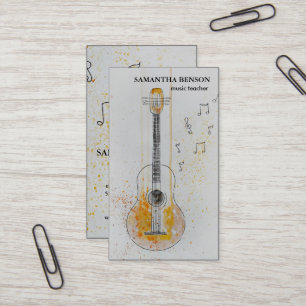 Elegante Muzikant Visitekaartje met Muzieknoot