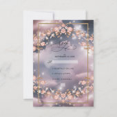 Elegante Mystic Floral Garden bruiloft RSVP Kaartje (Voorkant)