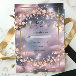 Elegante Mystic Floral Garden bruiloft RSVP Kaartje