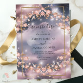 Elegante Mystic Floral Garden Save the Date Kaart