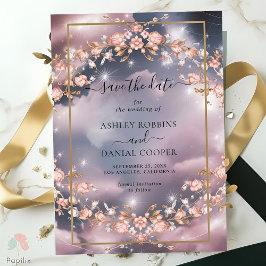 Elegante Mystic Floral Garden Save the Date Kaart