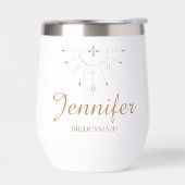 Elegante mystieke bruidsmeisje bruin script minima (Links)