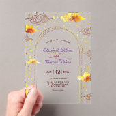 Elegante mystieke hemelse bruiloft acryl uitnodigingen (Insitu (Draagbaar))