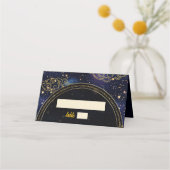 Elegante mystieke hemelse bruiloft plaatskaartje (Achterkant)