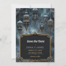 Elegante mystieke save the date uitnodiging