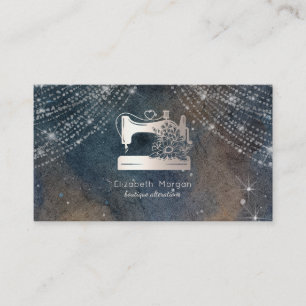 Elegante naaimachine Sparkle coupeuse of kleermake Visitekaartje