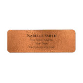 Elegante Naam Adres Koperfolie Etiket (Voorkant)