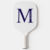 Elegante naam en gepersonaliseerd monogram pickleball paddle (Achterkant)