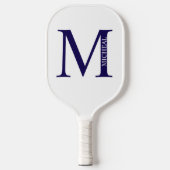 Elegante naam en gepersonaliseerd monogram pickleball paddle (Voorkant)