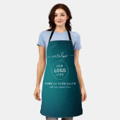 Elegante Naam en Logo kapsalon schort (Gedragen)