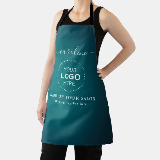 Elegante Naam en Logo kapsalon schort (Insitu)