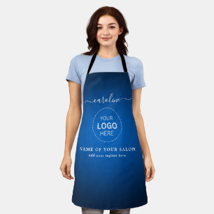 Elegante Naam en Logo kapsalon schort