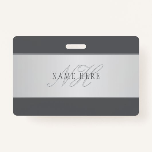 Elegante naam en monogram belettering (of andere t badge (Voorkant)